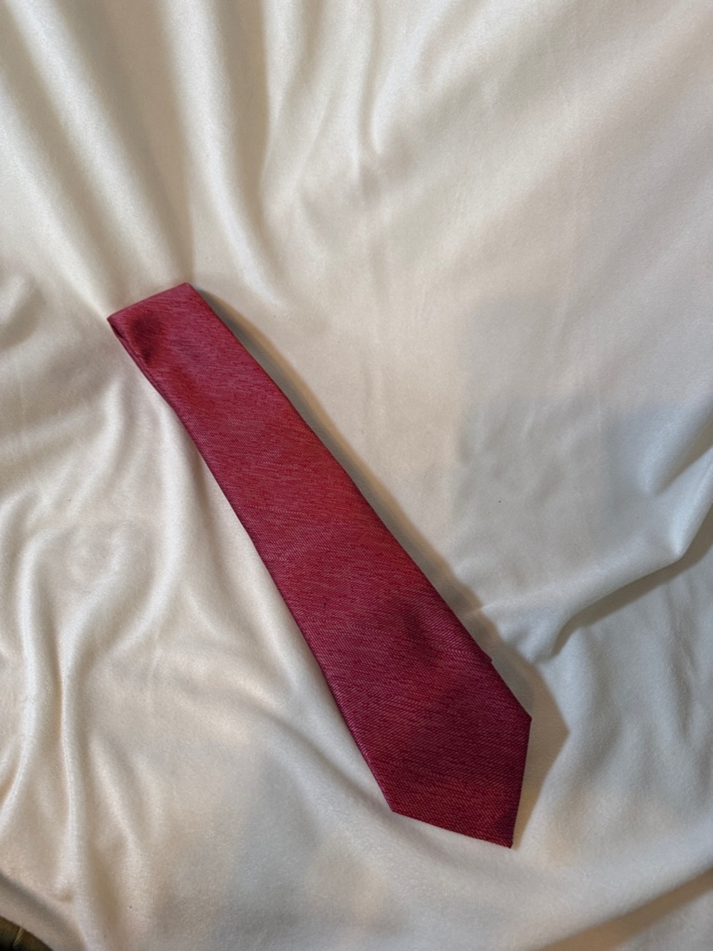 Club Room Mens‎ Red Herringbone Textured Polyester Necktie RN68499